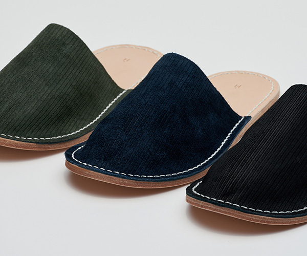 Hender Scheme corduroy lether slipper