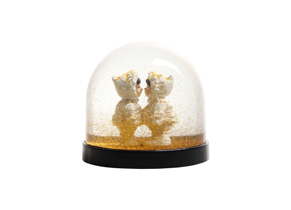 【&Klevering / アンドクレベリン】Wonderball eskimo's gold glitter スノードーム