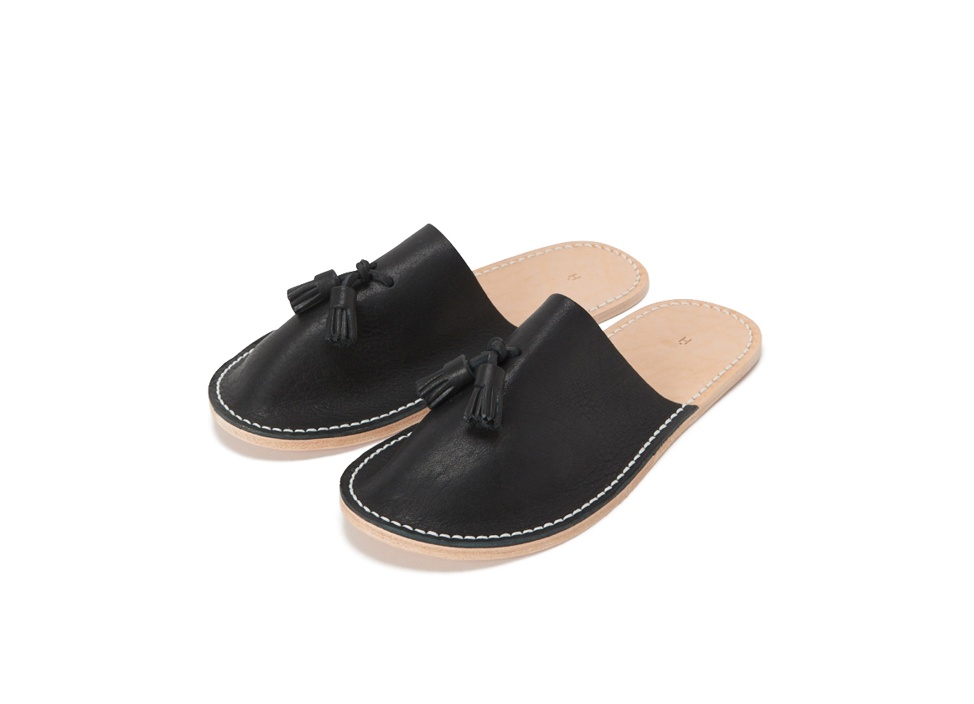 【Hender Scheme / エンダースキーマ】Leather slipper スリッパ / ブラック