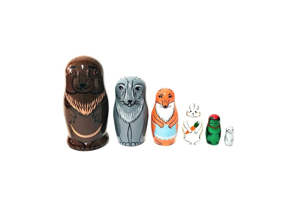 OUTLET【VOLGA / ヴォルガ】動物マトリョーシカ 6個セット