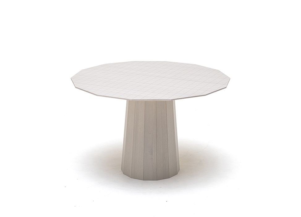 【KARIMOKU NEW STANDARD / カリモク ニュースタンダード】COLOUR WOOD DINING カラーウッド テーブル 120cm / GRID (Gray Grid)