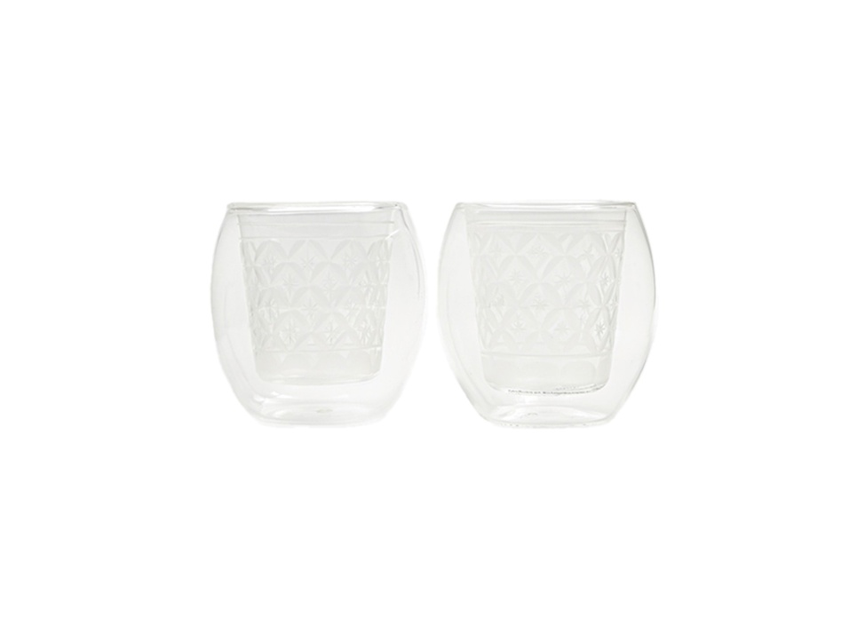 【goyemon / ごゑもん】KIRIKO × DOUBLE WALL GLASS “浮碗 Fuwan ” 切子グラス / 白華・白華