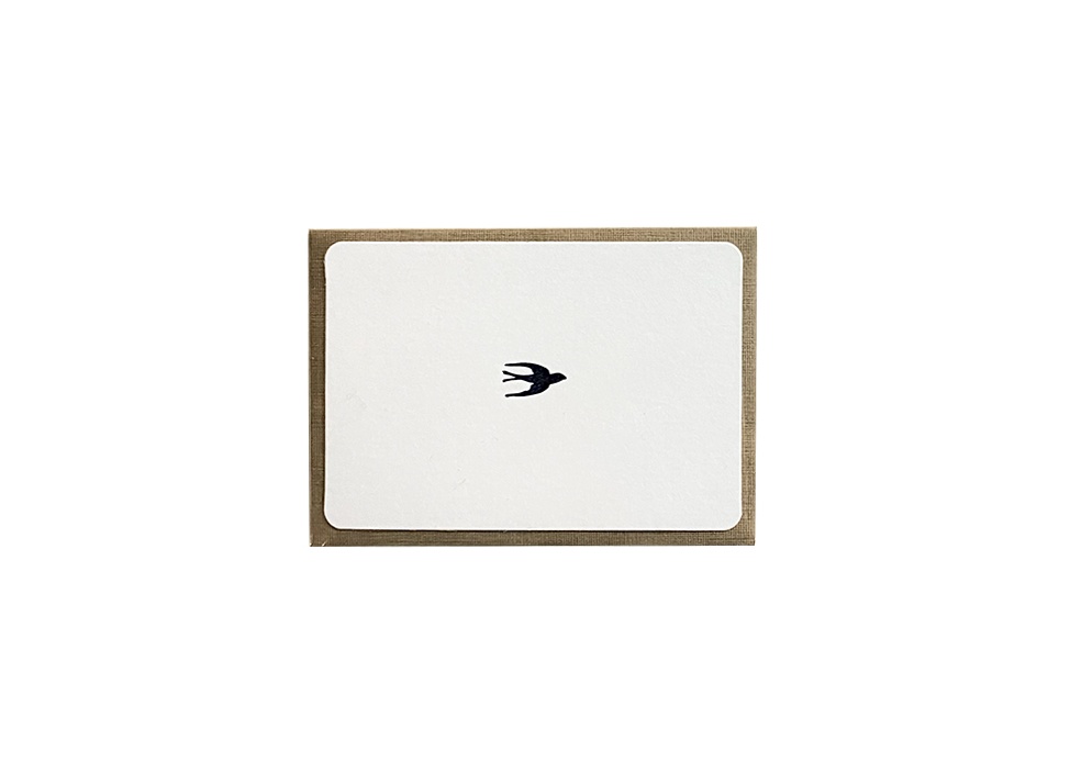 【le typographe / ル タイポグラフィ】ギフトカード MINI CARD + ENVELOPE FEATHER / スワロー