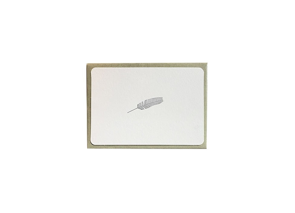 【le typographe / ル タイポグラフィ】ギフトカード MINI CARD + ENVELOPE FEATHER / フェザー