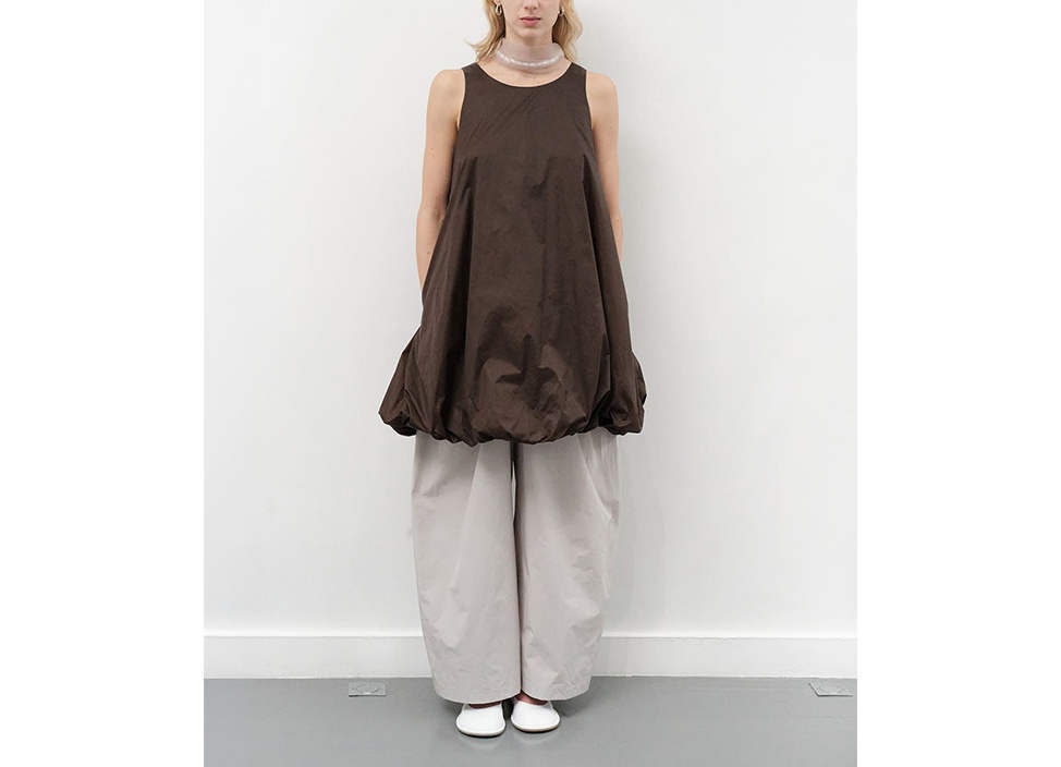 【AMOMENTO / アモーメント】Nylon Volume Mini Dress ワンピース XS