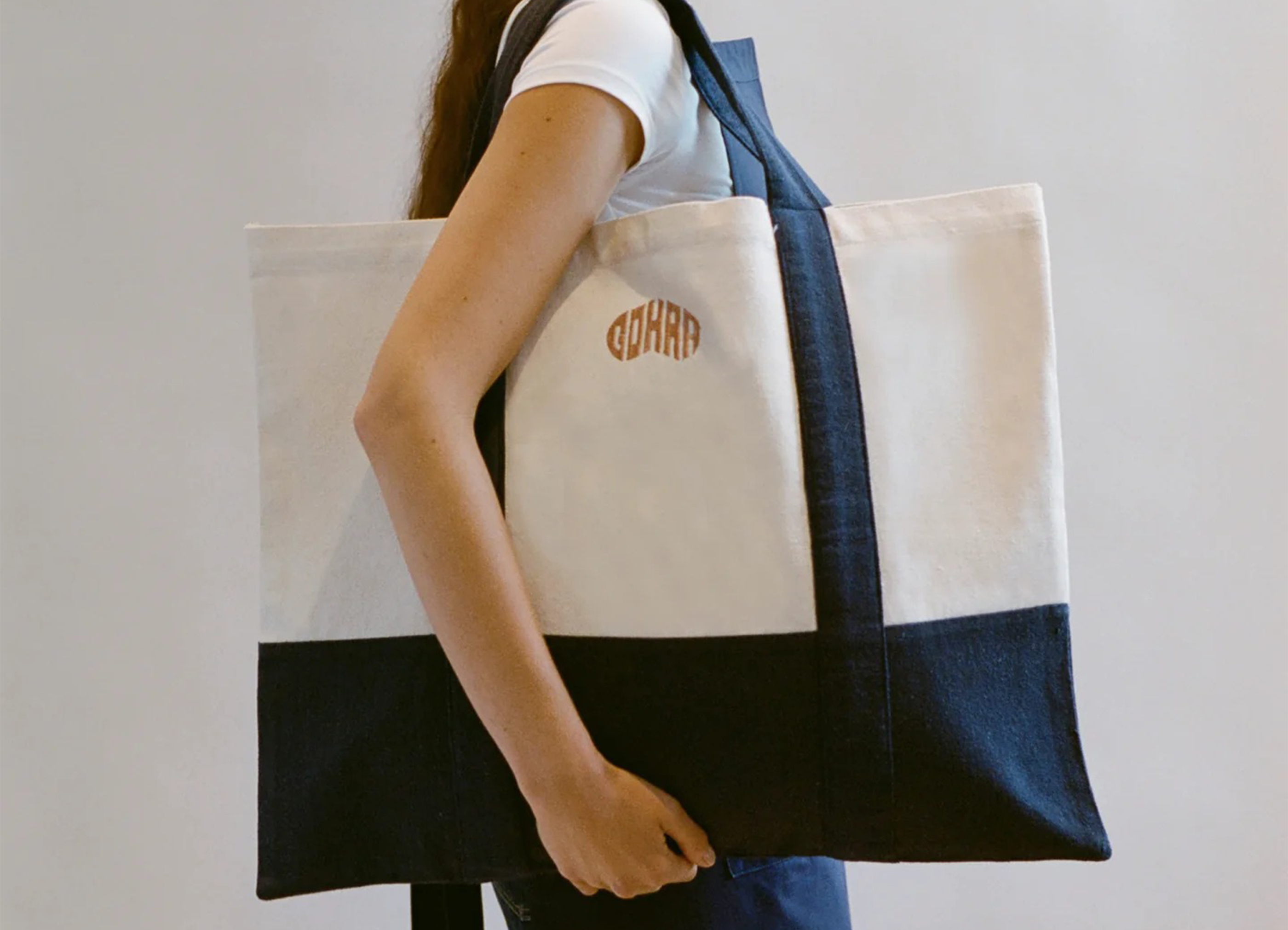 【GOHAR WORLD /  ゴハー・ワールド】TOTE BAG トートバック / ネイビー