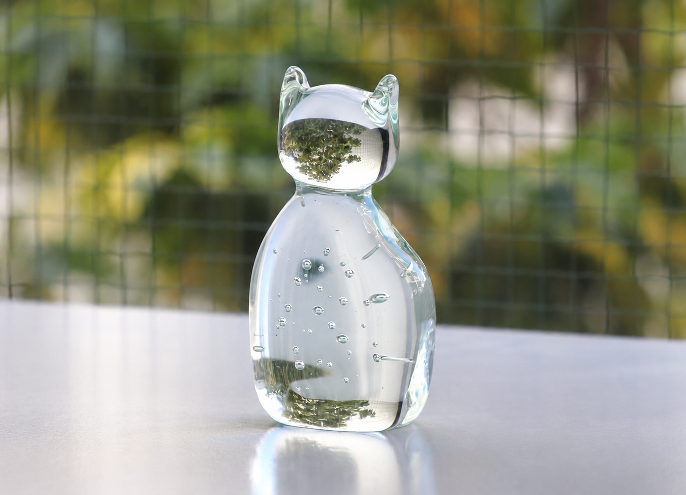 【HERE by DETAIL / ヒア バイ ディテール】Glass Object Cat ガラスオブジェ / クリア
