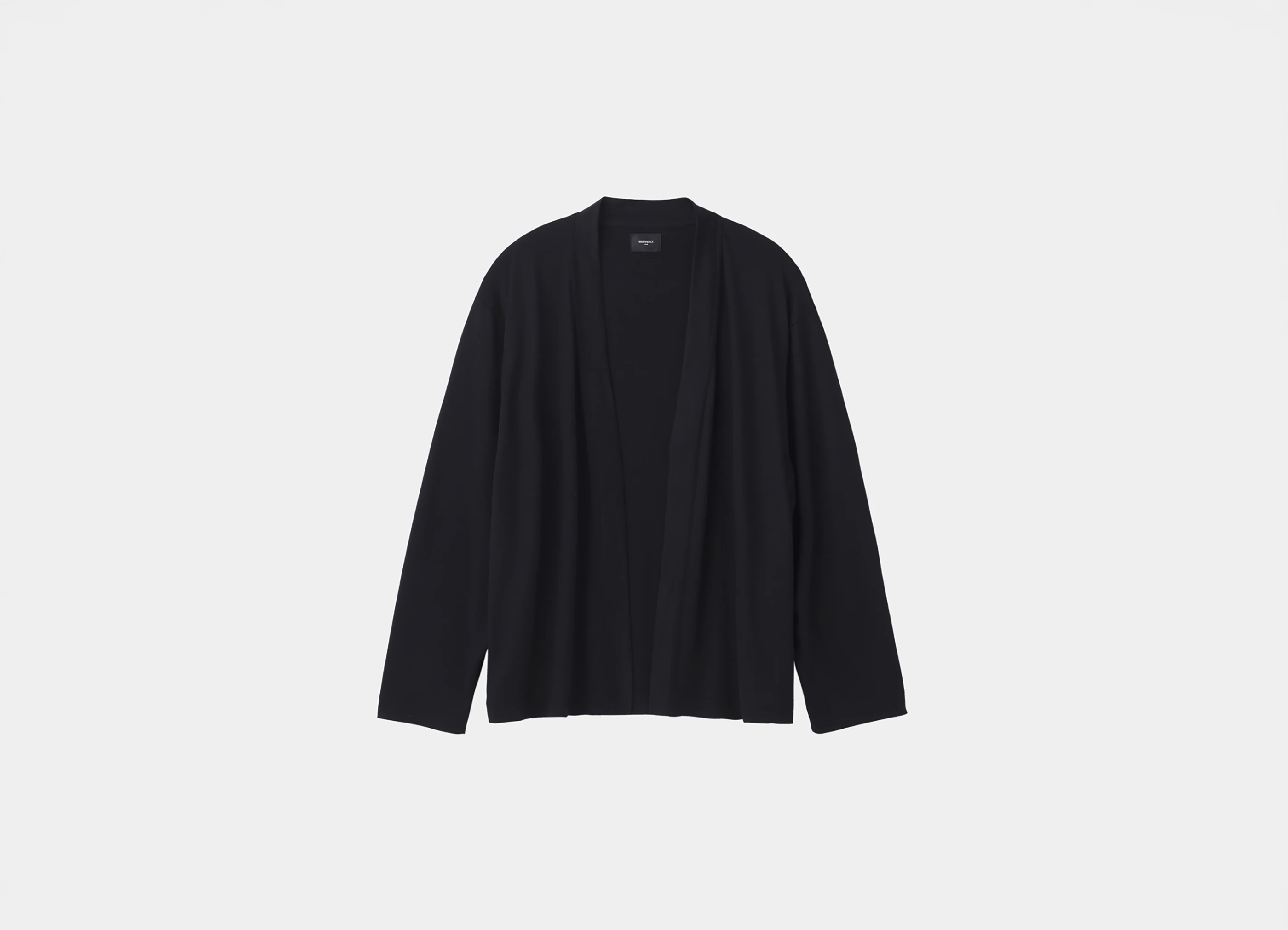 【Wrapinknot wool wear / ラッピンノット ウール ウェア】Button-less Cardigan ボタンレス カーディガン / ブラック