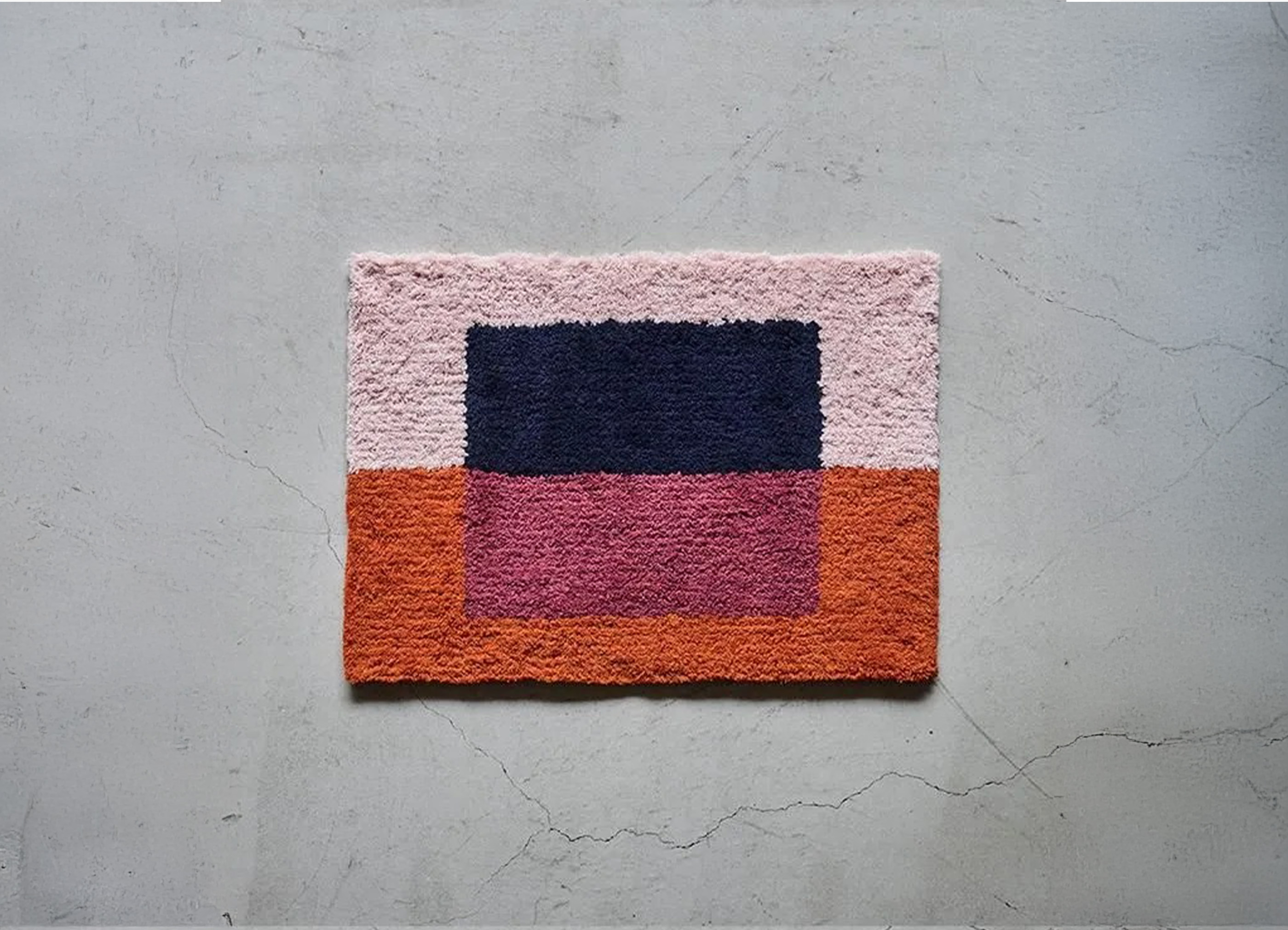 【loomer / ルーマー】Tufting Art Rug Small ラグ マット / Navy × Orange