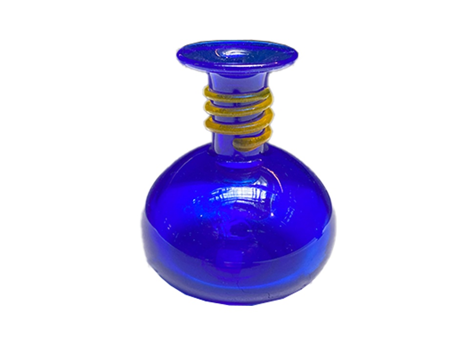【VOLGA / ヴォルガ】花瓶 SNAKE VASE M / ネイビー×イエロー