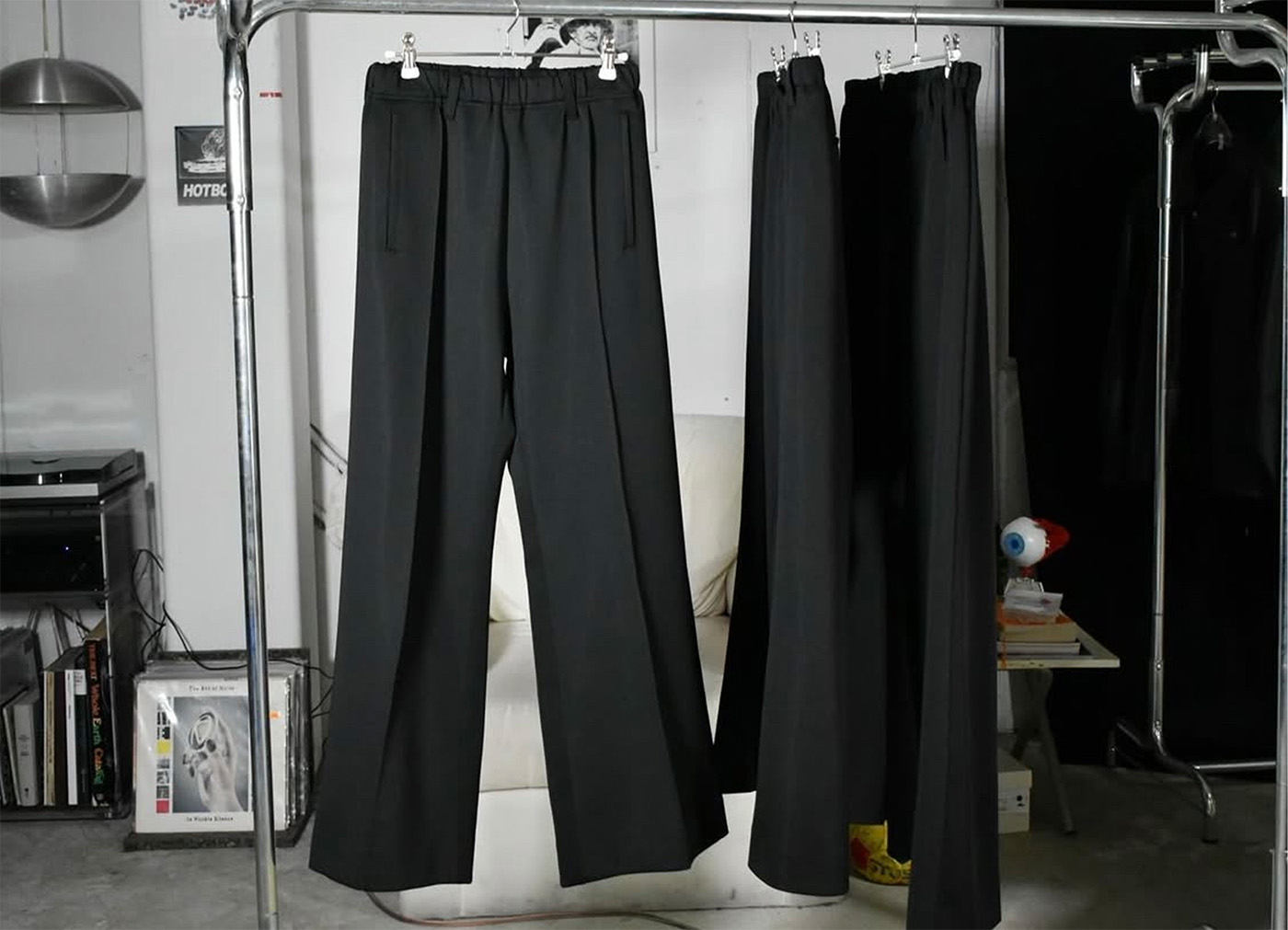 【別注 DAILY DOSE quality stuff / デイリードーズ クオリティースタッフ】SIGHTO original "ZURU-ZURU TRACK PANTS" パンツ / ブラック
