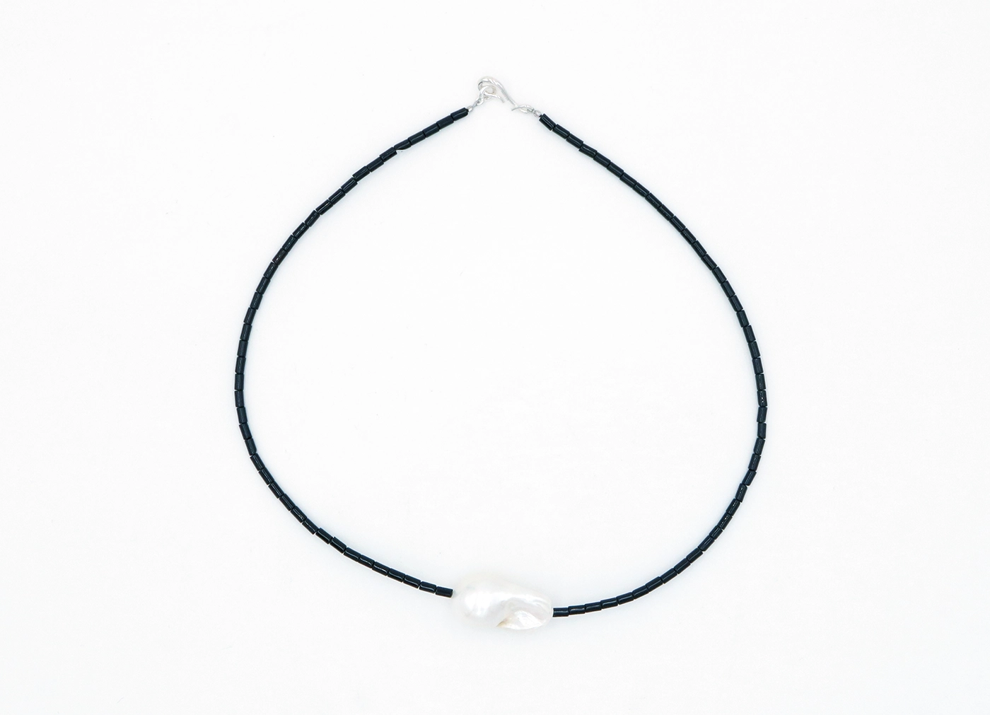 【PREEK / プリーク】BAROQUE PEARL STONE LINE CHOKER バロックパールストーンラインチョーカー / ブラック