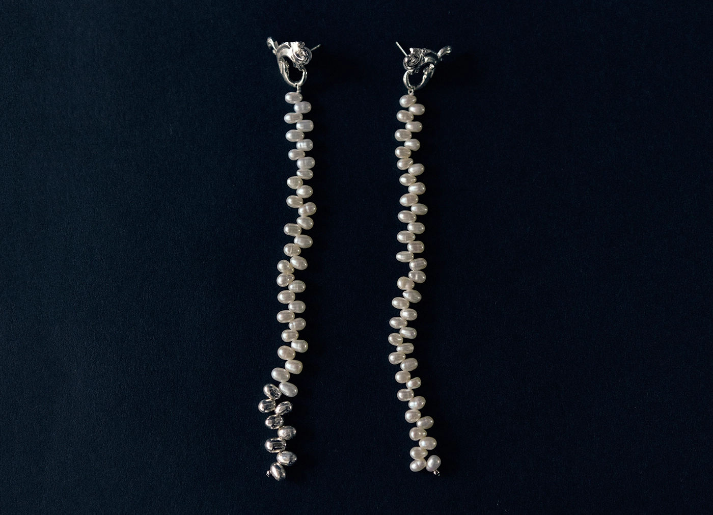 【別注 PREEK × CIBONE / プリーク × シボネ】BAROQUE PEARL TWIN UNIVEN LONG EARRINGS バロックパールツインユニベンツーウェイロングイヤリング ピアス